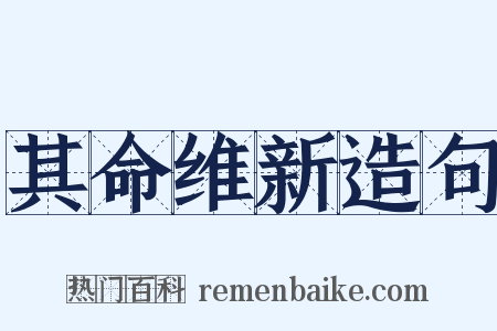 其命维新造句是什么意思的图片